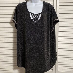 Don’t Stop Believing Black sparkly shirt!